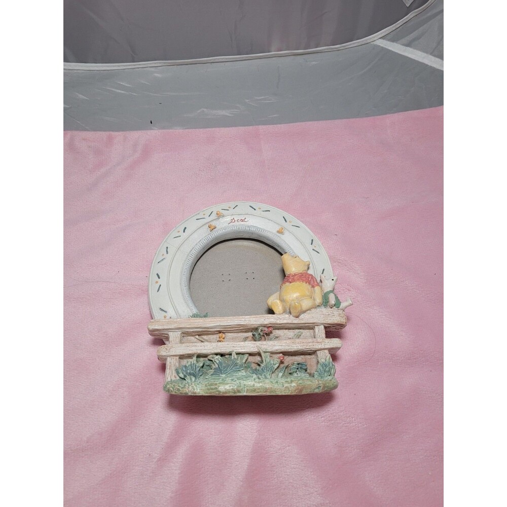 VTG Disney Charpente Winnie The Pooh & Piglet Too Oval Picture Frame Art RARE